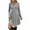 Gray, variant on Fall Dresses for Women 2025 V Neck Solid Color Long Sleeve Sweater Dress Casual Mini Knit Dress with Pockets L