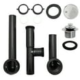 thumbnail image 4 of Westbrass 14" Black Polypropylene Twist & Close Drain Bathtub Assembly with Two-Hole Overflow, Polished Chrome, 4 of 13
