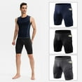 thumbnail image 3 of 3 Pack Men Sports Shorts Active Workout Underwear Men Compression Shorts Quick Dry Shorts with, 3 of 8