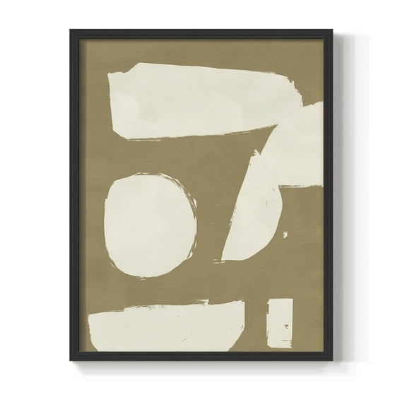 Chunky Abstract I Framed Print in Black Solid Wood Framed Print No Nail Hanging