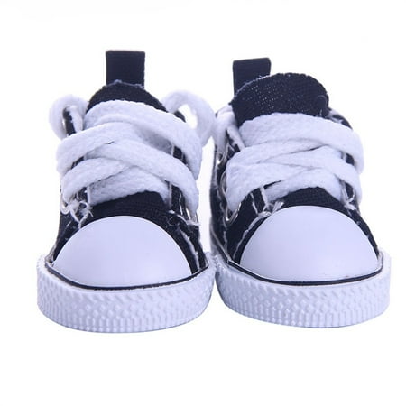 

14 Inch Doll Canvas Shoes Doll Shoes N1046 Black