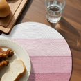 thumbnail image 4 of Round Placemats Pink Wood Grain 15 inch Set of 6 Table Mats for Dining Table Rustic Ombre Wooden Stripes Heat Resistant Non-Slip Kitchen & Home Decorative Place Mat Set, 4 of 8