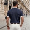 thumbnail image 6 of LTTVQM Polo Shirts for Men Casual Short Sleeve Button Golf Slim Fit Shirt with Pocket & Collar 2026 Spring Summer Stylish Tops Navy 3XL, 6 of 6