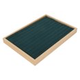 thumbnail image 3 of Stackable Jewelry Tray Organizer 100 Compartments, Bamboo Velvet With Earrings Rings Storage Display, 3 of 8