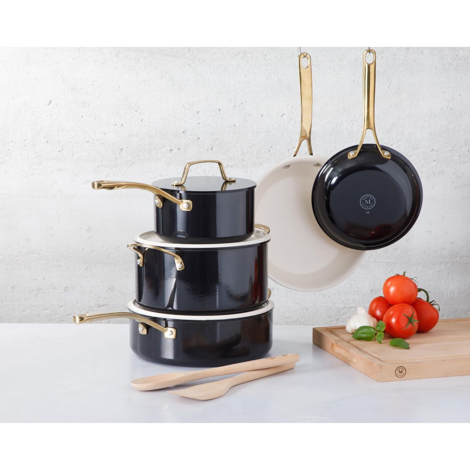 Gibson Plaza CafÃ© 7 Piece Aluminum Cookware Set, Sky with Soft Touch Bakelite Handle