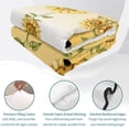 thumbnail image 4 of Twin Quilt Set 68''x86'', Sunflower Lightweight Summer Bedspread Coverlet Set with 2 Pillow Shams, Watercolor Yellow Flower Gradient Plant Breathable All Season Quilt Bedding for Dorm/Bedroom, 4 of 9