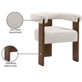 thumbnail image 3 of Meridian Furniture Barrel Cream Boucle Fabric Dining Chair, 3 of 8