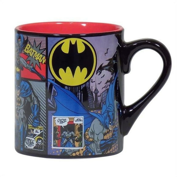 Silver Buffalo DC Comics Batman Comic Panel Ceramic Coffee Mug, 14 Ounces