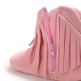 thumbnail image 4 of Zapatos de cuna Zapatos de bebé para niña Cremallera lateral infantil Suela de algodón Sólido, 4 of 5