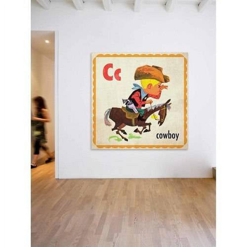 "Cowboy" Painting Print on Wrapped Canvas