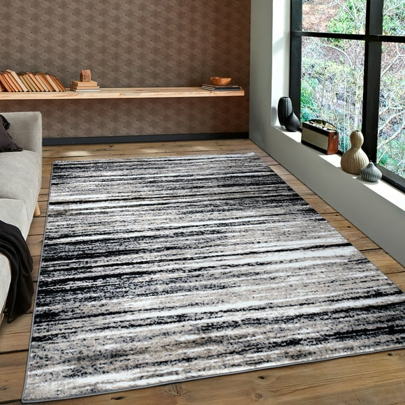 A2Z Palma 1495 Stylish Striped Pattern Large Soft Area Rug Carpet Tapis (3x5 4x6 5x7 5x8 7x9 8x10)