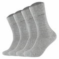 thumbnail image 1 of Calcetines unisex Camano - Calcetines suaves, monocolor, paquete de 4 Gris 43-46, 1 of 3