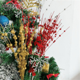 thumbnail image 4 of 43cm Foam Artificial Flowers Golden Glitter Christmas Berries Bouquet Home Christmas Wedding Decor Table Wreath DIY Crafts, 4 of 5