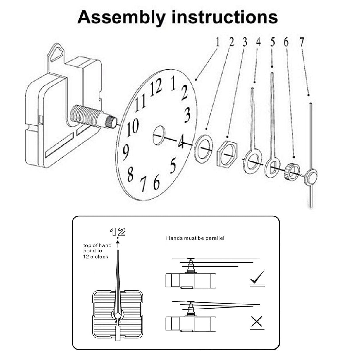15mm Quartz Clock Movement Mechanism Battery Powered DIY Hand Tool