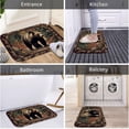 thumbnail image 5 of Vintage Forest Bear 16x24 Flannel Bath Mat for Bathroom, Anti-Slip Backing Soft Bathroom Rug, Washable Water Absorbent Mat, 5 of 9