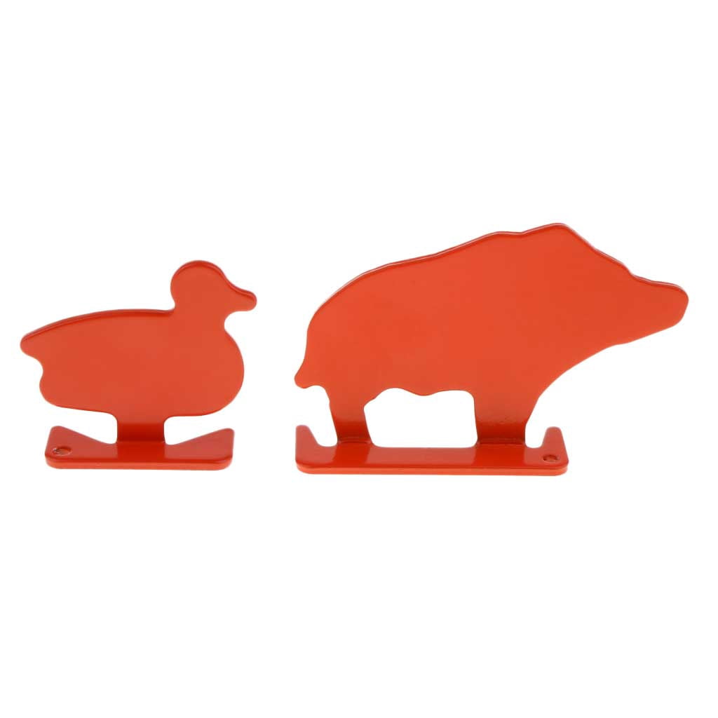 4pcs Metal Animal Silhouette Set Plinking Practice Target
