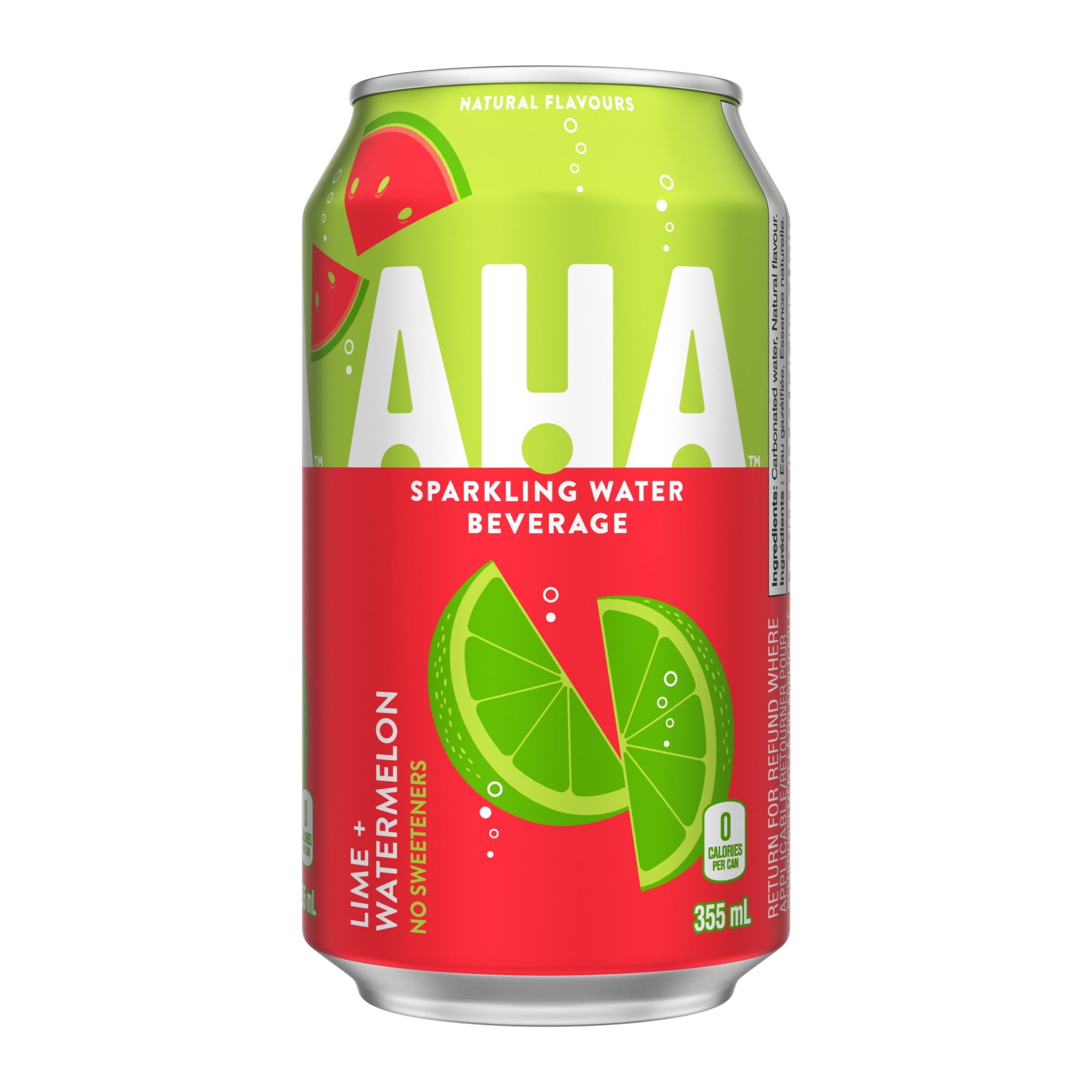 AHA Sparkling Water Lime & Watermelon - 12x355ml (12oz)