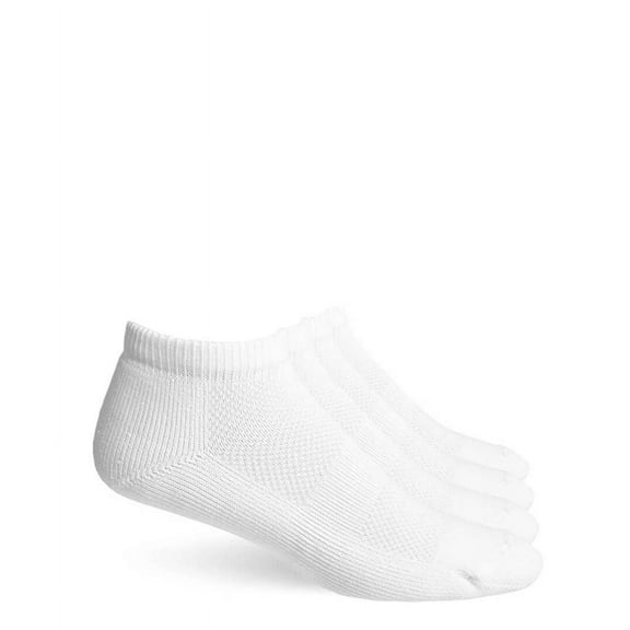 Jefferies Socks Mens Womens Sport Coolmax Cushion Low Cut No Show Socks 4 Pair Pack