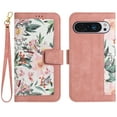 thumbnail image 3 of Designed for Google Pixel 9 Pro XL Wallet Case Cute for Women, Premium PU Leather Flip Kickstand Cover with Card Holder [Long Crossbody Strap + Short Wrist Lanyard] Magnetic Closure Phone Case,Pink, 3 of 10