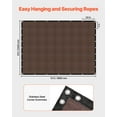 thumbnail image 4 of VEVOR 90% Sun Shade Cloth, 8 x 12 ft Pergola Shade Cover with Stainless Steel Grommets, Sun Shades Canopy Privacy Screen with 140 GSM HDPE Material, for Outdoor, Patio, Garden, and Backyard (Brown), 4 of 9