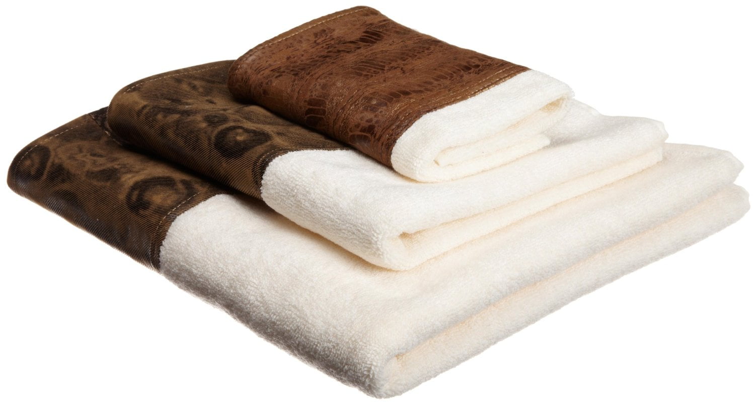 Gold/Ivory Popular Bath Savoy Bathroom 3 Piece Towel Set 