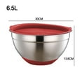 thumbnail image 4 of Stainless Steel Salad Bowl with Silicone Bottom Lid Cooking Baking Home Kitchen, 4 of 10