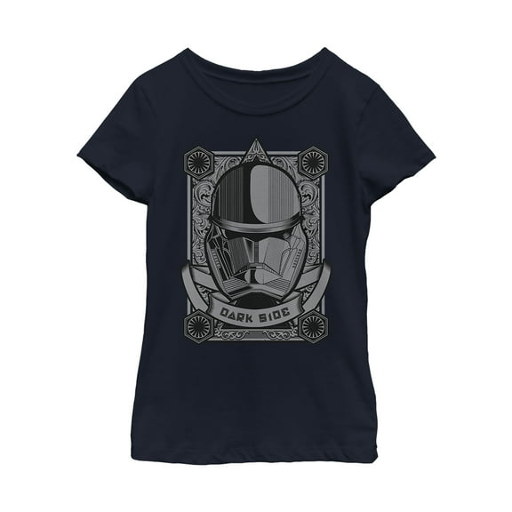 Girl's Star Wars: The Rise of Skywalker Sith Trooper Playing Card  Graphic Tee Navy Blue X Large