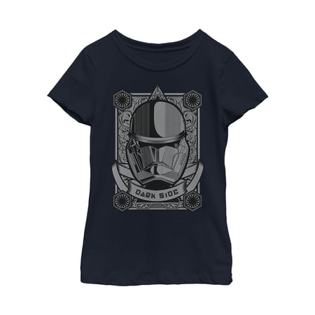 Girl s Star Wars: The Rise of Skywalker Sith Trooper Playing Card Graphic Tee Navy Blue Large
