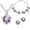D, variant on Wentin Reduced Jewelry Sets Women Crystal Jewelry Simple Heart Necklace Earrings Bracelet Three-piece Set