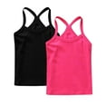 thumbnail image 3 of Miqool 2 Pieces Girls Dance Tank Tops Kids Racerback Sleeveless Basic Tops for Yoga Sports Ballet Gymnastics Dancewear, Sizes 12M-13T, 3 of 8