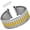 Two-Tone, variant on Original Stainless Steel Stretch Watch Band – Flexible Expansion Replacement Strap for 16mm to 23mm Lug Watches, No-Clasp Design with Pins Included (Silver)