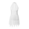 thumbnail image 2 of YONGHS Girls Sleeveless Shiny Rhinestone Gymnastic Leotard Ballet Dance Figure Ice Skating Dress White 6, 2 of 7