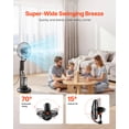 thumbnail image 2 of VEVOR Misting Fan, 3 Wind Speeds Misting Standing Fan, Mister Cooling Fans with 0.79 gal Water Tank, Remote & Panel Control, Water Cooling Fans for Indoor, Outdoor, Garage, Patio, Living Room,3 Modes, 2 of 9