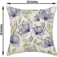 thumbnail image 6 of Spring Flower Pillow Covers 18x18 Watercolor Blue Floral Farmhouse Decor Throw Pillows Case for Couch Seasonal Pillowcase Outdoor Decorative Cushion Cases for Sofa Bed Decorations Set of 2, 6 of 6