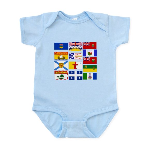 CafePress - Canadian Provinces Body Suit - Baby Light Bodysuit, Size Newborn - 24 Months