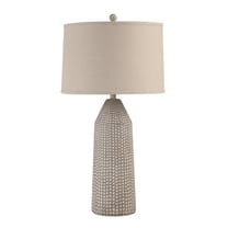 Everren Lechuga 32.5" Height Table Lamp, Cream