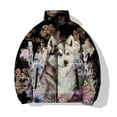 thumbnail image 3 of Chaquetas casuales y versátiles para hombre Parkas con estampado de lobo personalizadas y de moda Abrigos de invierno para hombre con estampado animal de moda Abrigo para hombre, 3 of 5