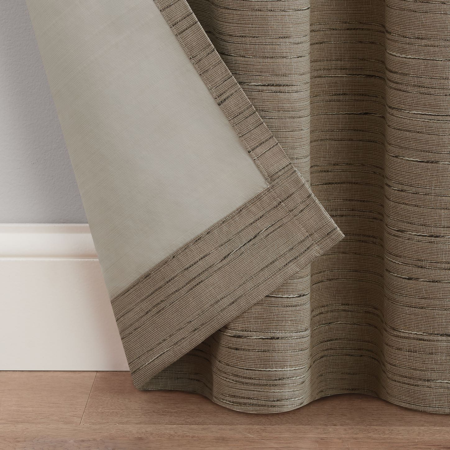 Eclipse Branson Magnitech 100% Blackout Curtain, Grommet Window Curtain Panel, Seamless Magnetic Closure, 84 in x 50 in wide, (1 Panel), Mocha
