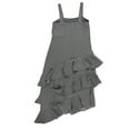 thumbnail image 2 of bar III Womens Ruffled Midi Asymmetrical A-line Dress, Grey, 8, 2 of 2