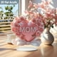 thumbnail image 4 of Decoraciones de mesa para el Día de la Madre, placa acrílica de 20 cm, letreros con rosas y corazones rosas para la mejor mamá de la historia, decoración de granja familiar., 4 of 6