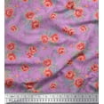 thumbnail image 1 of Soimoi Poly Georgette Fabric Leaves & Rose Floral Printed Craft Fabric by the Yard 42 Inch Wide, 1 of 3