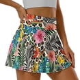 thumbnail image 5 of Yuyamidu Hibiscus Skorts Skirts for Women Tennis Skirts Leopard Print Athletic Golf Skorts Casual Workout Skirt with Shorts Pockets, Size S, 5 of 7