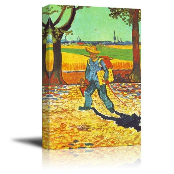 Painter on his Way to Work by Van Gogh Giclee Canvas Prints Wrapped Gallery Wall Art | Stretched and Framed Ready to Hang - 32" x 48"