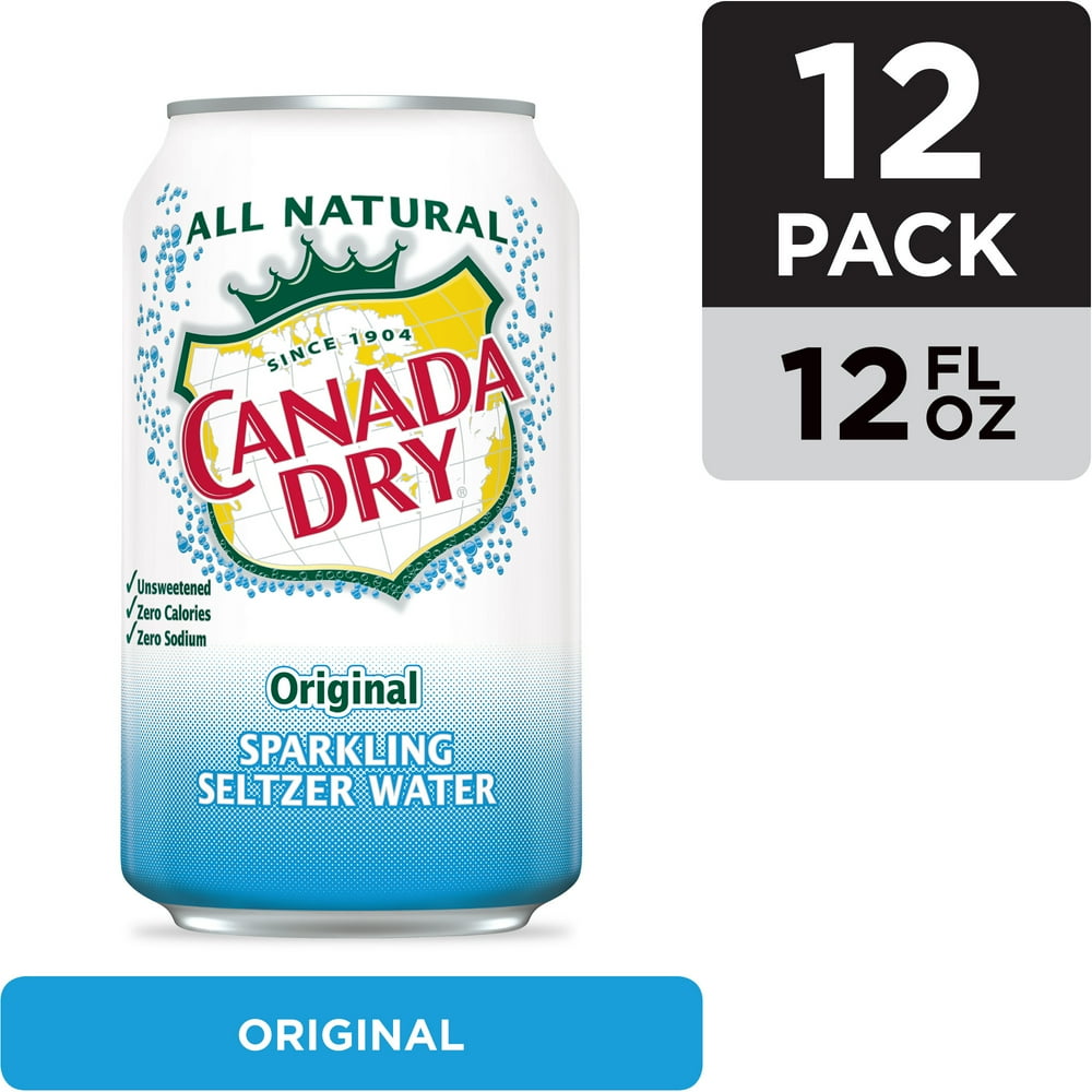 Canada Dry Original Sparkling Seltzer Water, 12 fl oz cans, 12 pack