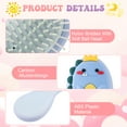 thumbnail image 6 of Abaima 2 Pack Toddler Hair Brush, Mini Hair Brush for Kids, Baby Detangler Brush for Straight Curly Thick Hair, Cute Travel Brush for Boys and Girls - Dinosaurs Brush with Air Cushion, 6 of 7
