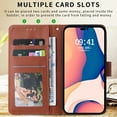 thumbnail image 3 of SaniMore for iPhone 14 Pro Max 6.7" PU Leather Case, Magnetic Closure Flip Wallet Cover with Wrist Strap Card Slot & Multi-Angle Kickstand All-Inclusive Protective Shell, Brown, 3 of 9