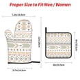thumbnail image 4 of ZNDUO Oven Mitts and Pot Holders Sets, Boho Trendy Chic Pattern Non-Slip Cooking Oven Mitt, 4 of 8