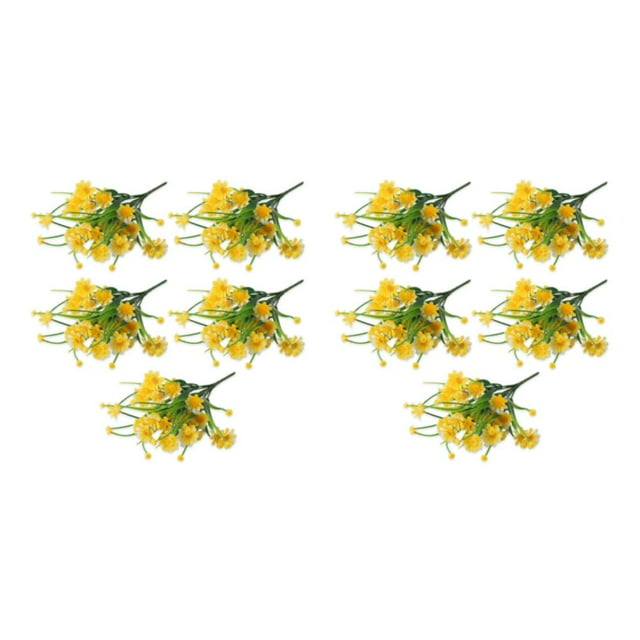 Baohd 5pcs/set Lifelike Artificial Flower Arrangement Low Maintenance And Realistic yellow 2Set