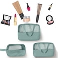 thumbnail image 4 of Bilqis Deals Zippered Tote Bag, Portable Bathroom Travel Bag In Clear PVC And Candy Color Patchwork Cosmetic Bag, 4 of 5