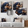 thumbnail image 4 of Designart "Blue Music Classical gracefulness I" Music Metal Wall Art, 4 of 5
